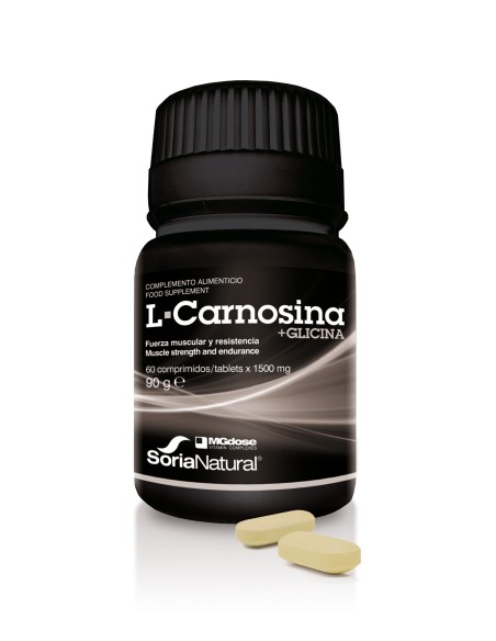 Pack 3X2 L-Carnosina + Glicina 60 Comp de Suplementos Mgdose