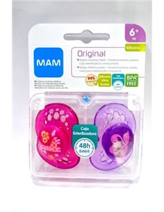 Chupete Sili Fisio +6M 2Un Azul de Mam