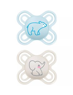 Chupete Perfect Start Sili Fisio 0-2M 2Un Azul de Mam