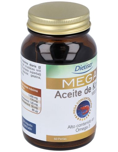 Omega 3 Mega Aceite De Krill  Envase 60 Perlas(30-60 Días) de Dielisa®