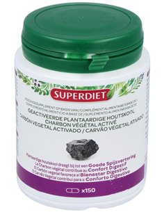 Carbon Vegetal Activado 150Cap. Agbio de Superdiet