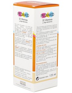 Pediakid 22 Vitaminas-Oligoelementos Jarabe 125Ml. de Ineldea