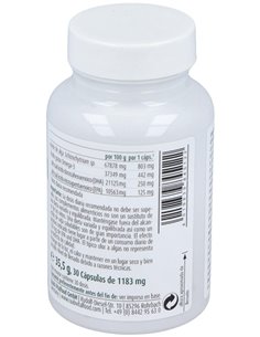 Aceite de alga Omega 3 vegetal, cápsulas 1183 mg, bote 30ud de Raab Vitalfood