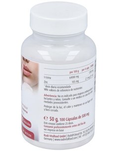 L-Lisina Con Zinc 100Cap. Sg Vegan de Raab Vitalfood