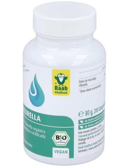 Chlorella bio 400mg, 200 comprimidos de Raab Vitalfood