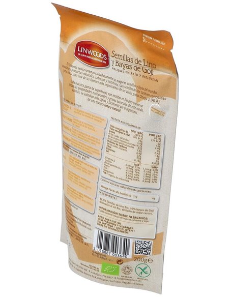 Semillas de Lino y Bayas de Goji Molidas Bio de Linwoods