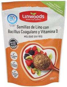Semillas De Lino Molida Con Bacillus Y Vit D 200Gr de Linwoods