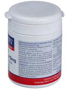 Beta caroteno Natural 15 mg 90 Caps. de Lamberts