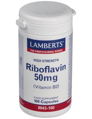 Riboflavina 50 mg (Vitamina B2) 100 Caps. de Lamberts