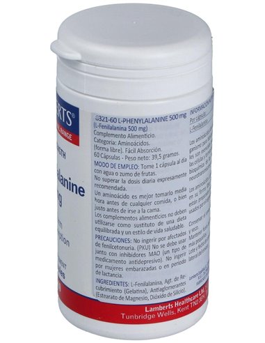 L-Fenilalanina 500 mg de Lamberts