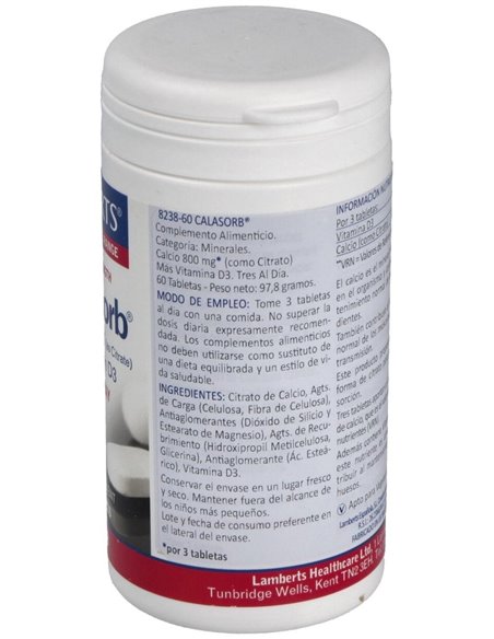 CalAbsorb® (Calcio 800 mg como citrato) de Lamberts