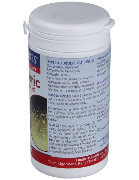 Cúrcuma de Liberación Rápida de Lamberts