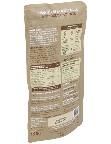 Cáscara De Psyllium 125G Bio Ptes 125G de Iswari