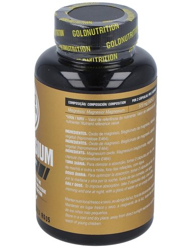 Magnesio 600Mg. 60Cap. de Gold Nutrition