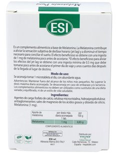 Melatonin Pura 1Mg. 120Comp. de Trepatdiet-Esi