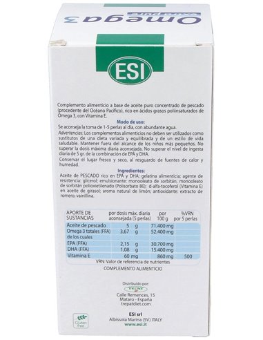 Omega 3 Extra 120Perlas de Trepatdiet-Esi