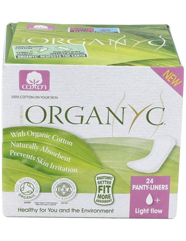 Salvaslip (bolsa ind) 100% algodón orgánico, 24ud de Organyc