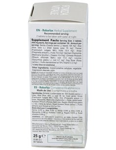 Rabarlax Laxante 25Gr.Comprimidos de Forza Vitale