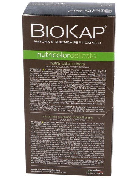 Tinte Natural Black 140Ml Negro 1.0 Delicato de Biokap