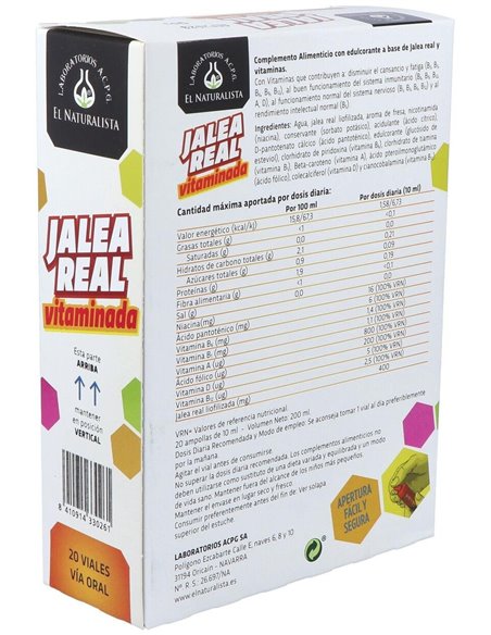 Jalea Real Vitaminada 20Amp. de El Naturalista