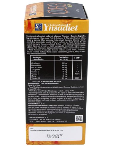 Ob3 Jarabe 0% Azucar 475 Ml de Ynsadiet