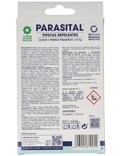 Parasital Pipeta Antiparasitario Perros Peq Y Gato de Zotal Vet