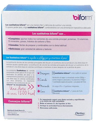 Biform Crema Chocolate 6Sbrs de Dietisa (Dielisa)