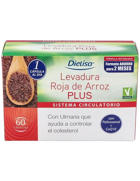 Dts Levadura Roja De Arroz Plus  60 Cápsulas  Envase 60 Cápsulas(60 Dias) de Dielisa®