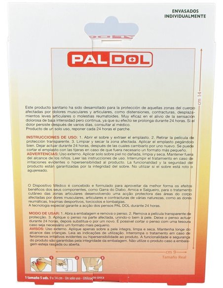 Paldol Parche Arnica-Harpagofito 5Ud. de Paldol