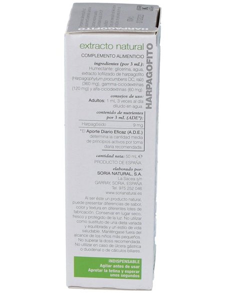 Ext. Harpagofito Xxi 50Ml. S/Al de Soria Natural