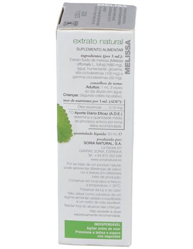 Ext. Melisa Xxi 50Ml. S/Al de Soria Natural