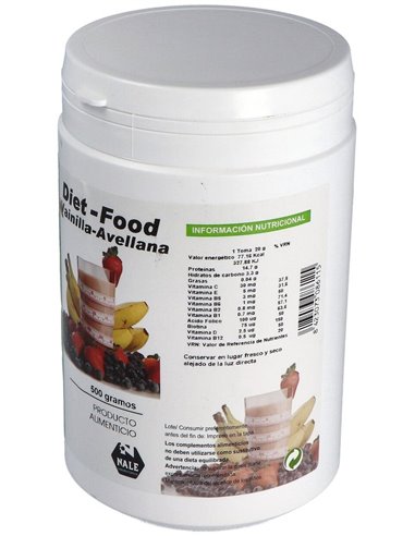 Diet Food Batido Vainilla Y Avellana 500Gr de Nale