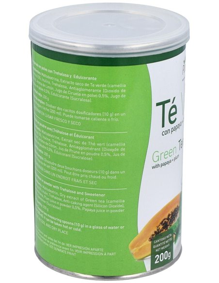 Te Verde Con Papaya Y Ciruela Bote 200Gr.Instantan Plantapol