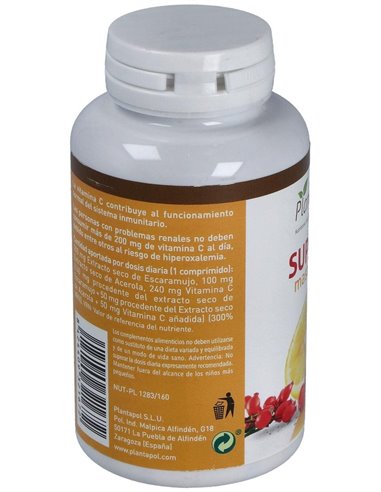 Super C ( Acerola, Escaramujo, Vitamina C) 90 caps. Plantapol