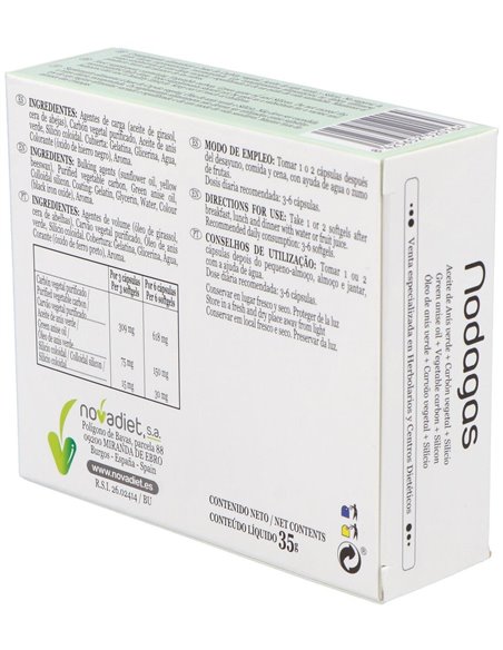 Nodagas Envase de 48 cápsulas blandas. de Novadiet