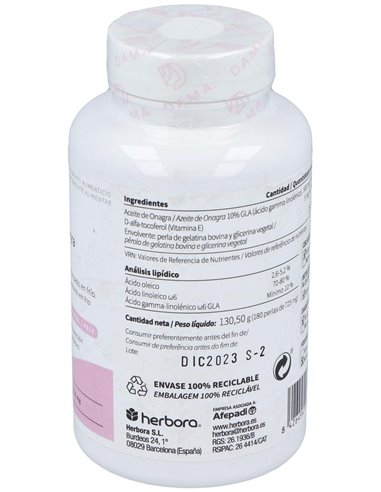 Aceite De Onagra Y Vitamina E 180 de Herbora