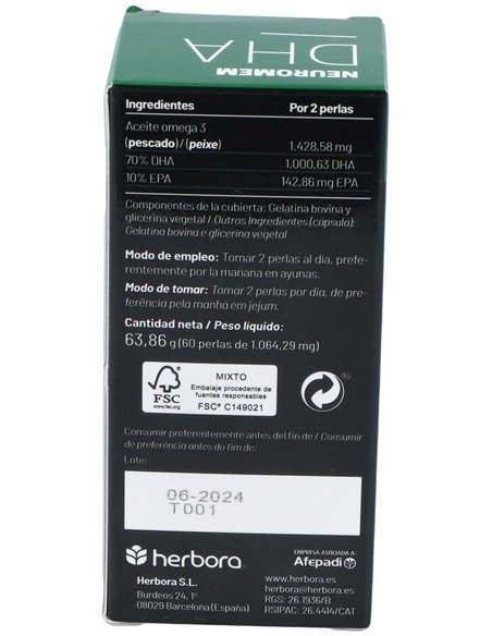 Fosfomen Neuromen Dha 60Perlas de Herbora
