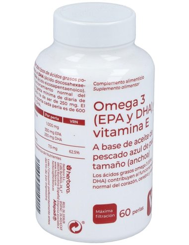 Omega 3 (Epa Y Dha) + Vit. E 60Perlas de Herbora