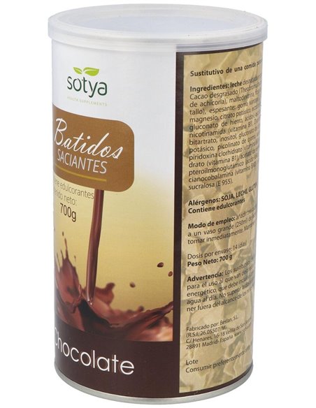 Batidos Saciantes 700G Polvo Sabor Chocolate de Sotya