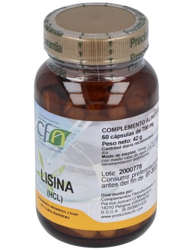 Lisina 500Mg. 60Cap. de Cfn