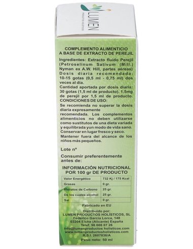 Extracto De Perejil 50Ml. de Lumen