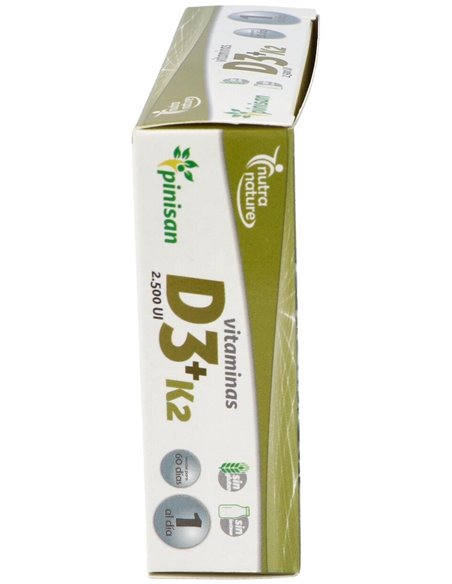Vitamina D3+K2  2500ui 60Cap. de Pinisan