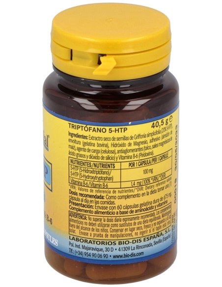 Griffonia 500Mg (5-Htp)+ Magnesio+Vit. B6 60Comp. de Nature Essential