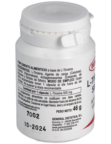 L-Tirosina 50Cap. de Integralia