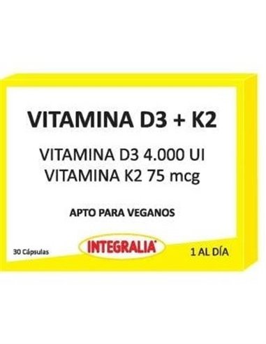 Vitamina D3+K2 30Cap. Vegan de Integralia