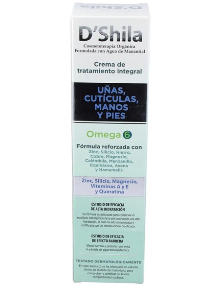 Crema Manos Y Uñas Omega-6 Con Dosificador 250Ml. de Dshila
