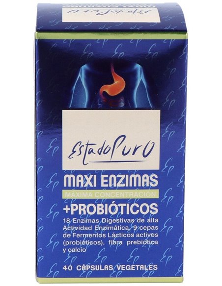 Maxi Enzimas Con Probioticos 40Cap. Estado Puro de Tongil
