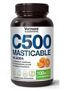 C500 Naranja No Acida Masticable 100+20Comp. de Vermont Supplements