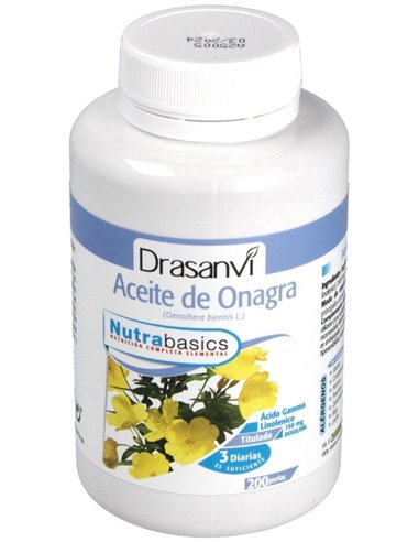 Onagra Aceite 200 Perlas 500Mg Nutrabasicos Drasanvi