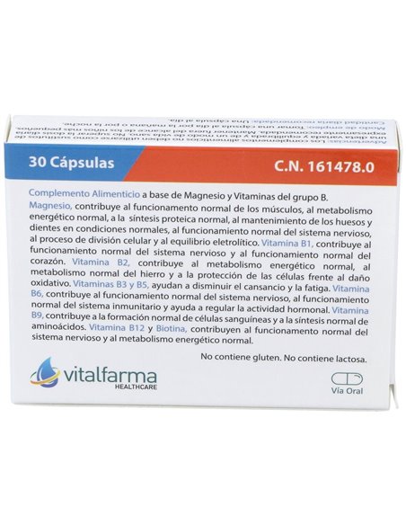 Magnesio + B-Complex 30Cap. de Vitalfarma